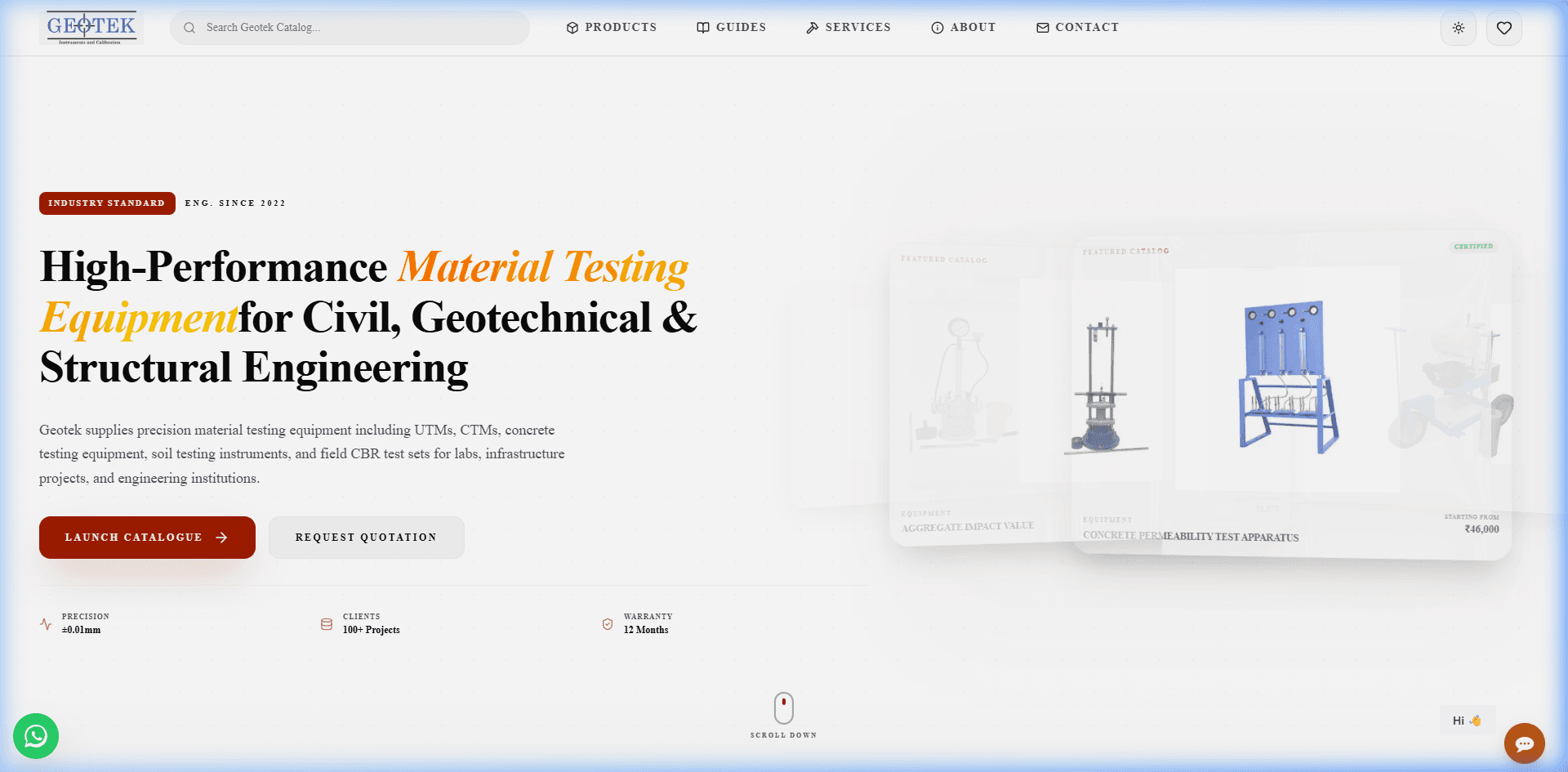 Geotek Instruments Corporate Website